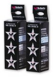 Butterfly 3 Stars Balls White x 3