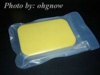 Rubber Cleaning Sponge Dual Surface Yellow