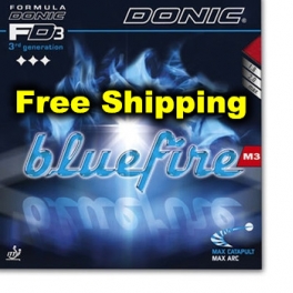 Donic Bluefire M3 Gomma Da Tavolo – Spugna 2.00 Mm – Colore Rosso – Massimo Controllo E Rotazione